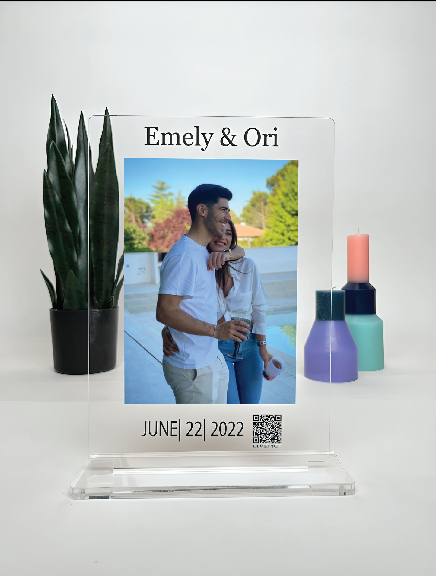 מעמד אקריליק מתחתנים בלייב